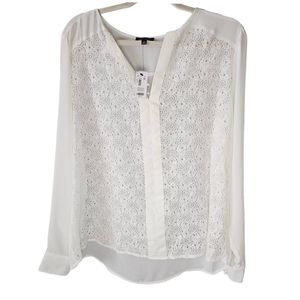 Limited long sleeve blouse, white, sz XL